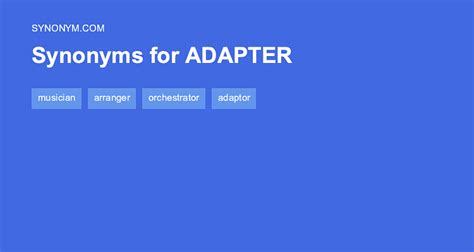 synonyme adapter|Synonyms for Adapter